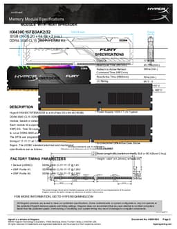 Kingston HyperX Fury Black RGB DDR4 RAM 32 GB