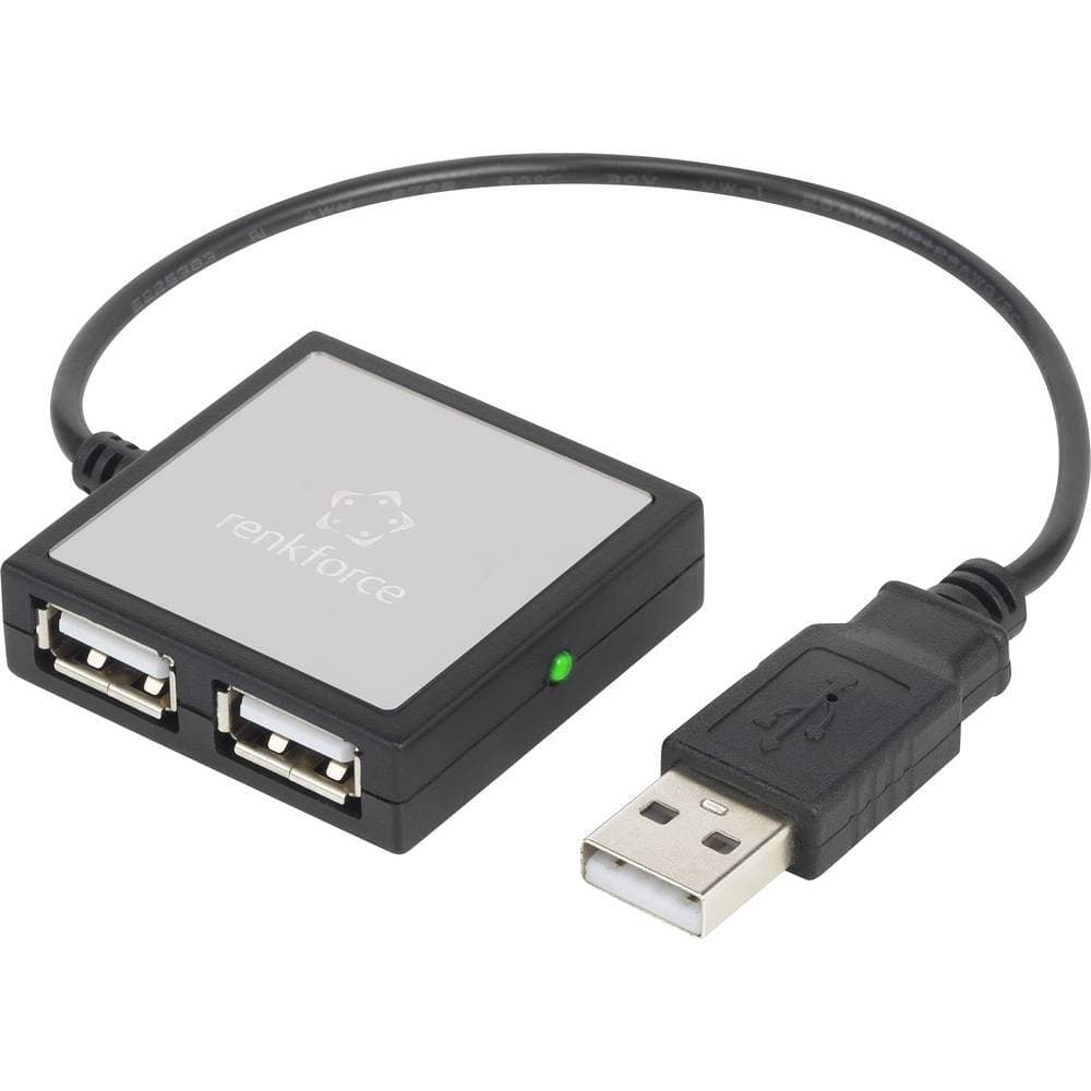 Renkforce 4 Port USB 2.0-Hub Silver - Elgiganten - Elgiganten