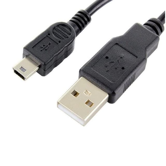 Mini USB-kabel, 1 meter, svart