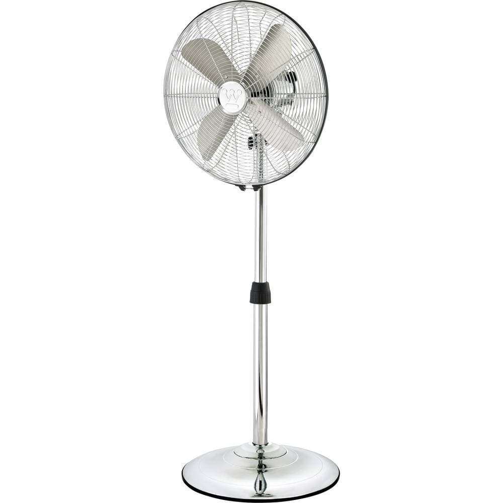 Westinghouse Lighting Silver Stream/40 cm, 3-in-1 Portable Fan, Installation as Table, Standing or Wall Fan Possible Chrome 7242140