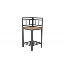 Arbetsbänk / hörndel till utekök mexico 60x60x127 cm - svart / teak