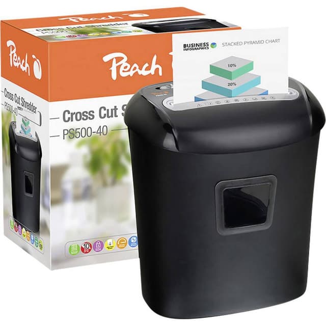 Peach PS500-40 Dokumentförstörare Partikelsnitt 5 x 16