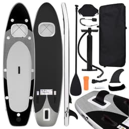 vidaXL Upplåsbar SUP-bräda set svart 330x76x10cm