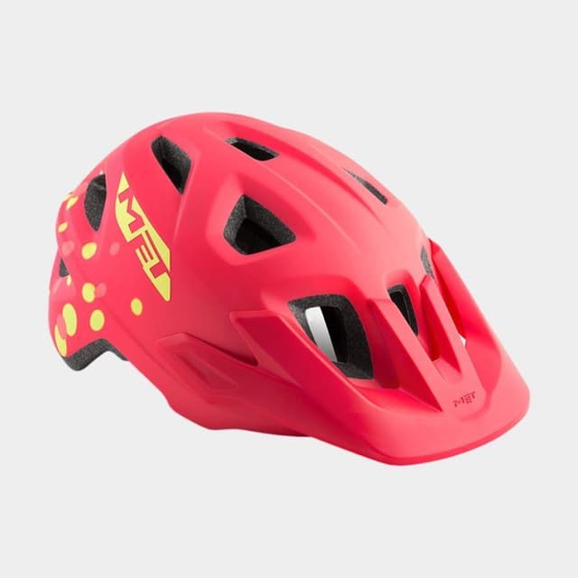 Met Eldar Coral Pink Polka Dots/Matt, Cykelhjälm Rosa Onesize