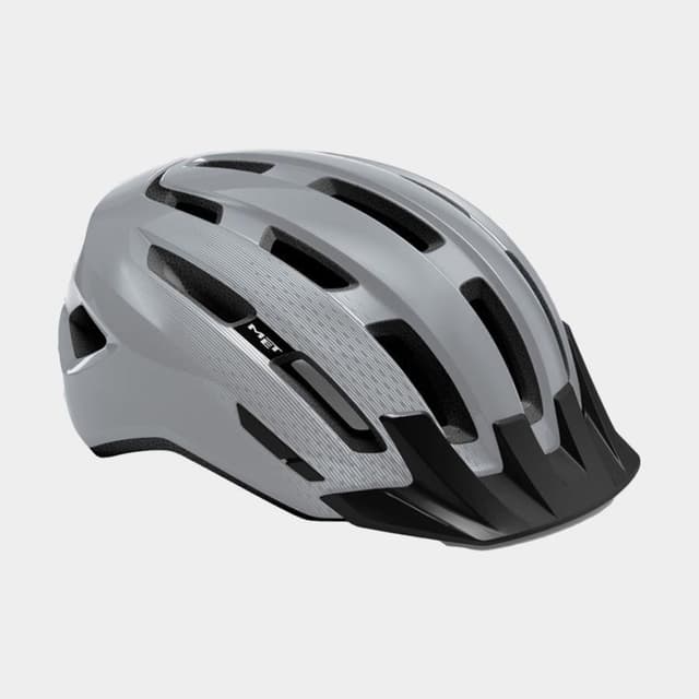 Met Downtown Grey/Glossy, Cykelhjälm Grå M