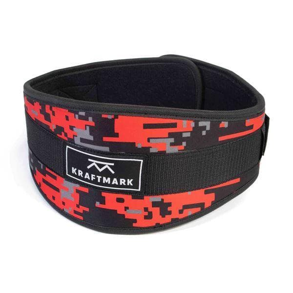 Kraftmark Träningsbälte Röd/Grå Camo, Träningsbälte