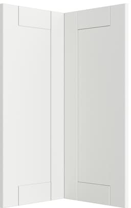 Epoq Shaker Classic White luckpar bänkhörn till köket