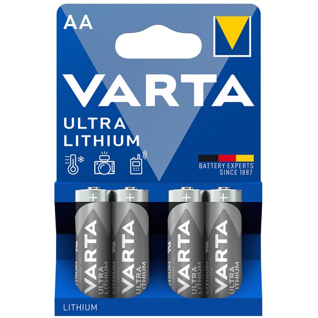 Varta Ultra Lithium AA -batterier (4-pack)