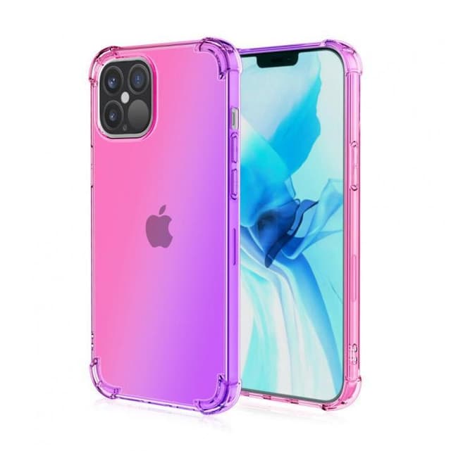 TPU Soft Case i snygg övertoning till iPhone 13, Rosa / Lila