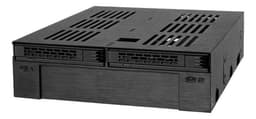 2x 2.5" SATA/SAS + 1x 3.5" in 1x 5.25" bay mobile rack screwless trays