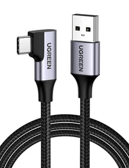 UGREEN vinklad USB C ha till USB A 3.1 ha snabbladdning 3A 5Gbps 1m
