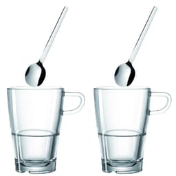 Kaffeset - Kaffekopp och sked x 2 - Latte Macchiato