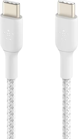 Belkin Twin USB-C- till USB-C-kablar 2m (vit/2-pack)