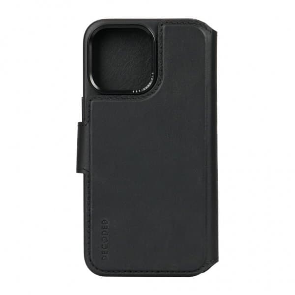 Decoded iPhone 15 Pro Max Fodral Leather Detachable Wallet Svart