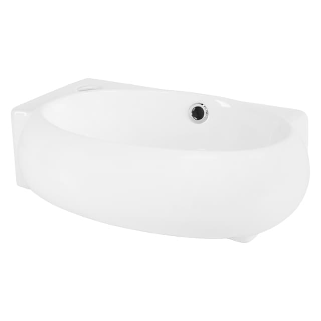 Tvättställ i keramik med avrinningssats 430 x 280 mm