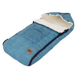 Joyz åkpåse, denimblå, sittdyna i fleece