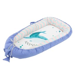 Joyz Babynest, mörkblå, 90x50cm, bomull, dubbelsidig