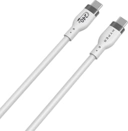 Hyper HyperJuice USB-C till USB-C laddningskabel 2 m (vit)