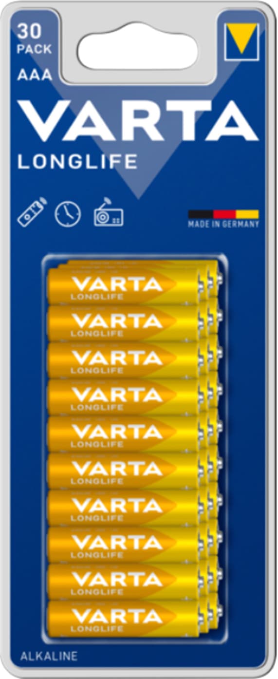 Varta Longlife AAA-batteri (30-pack)