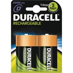 Duracell Recharge Plus D 3000mAh Batterier, 2-pack
