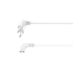 Hama vinklad apparatkabel C7 (3 m/vit)