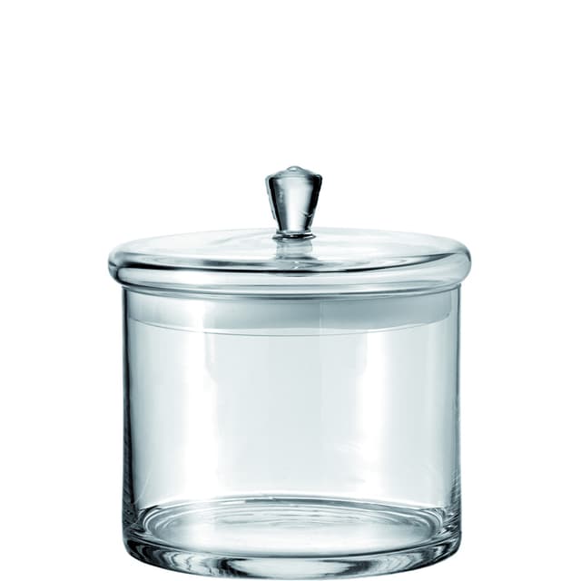 Glasburk med lock 20x18cm