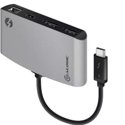 Alogic Thunderbolt 3 Dual DisplayPort dockningsstation (grå)
