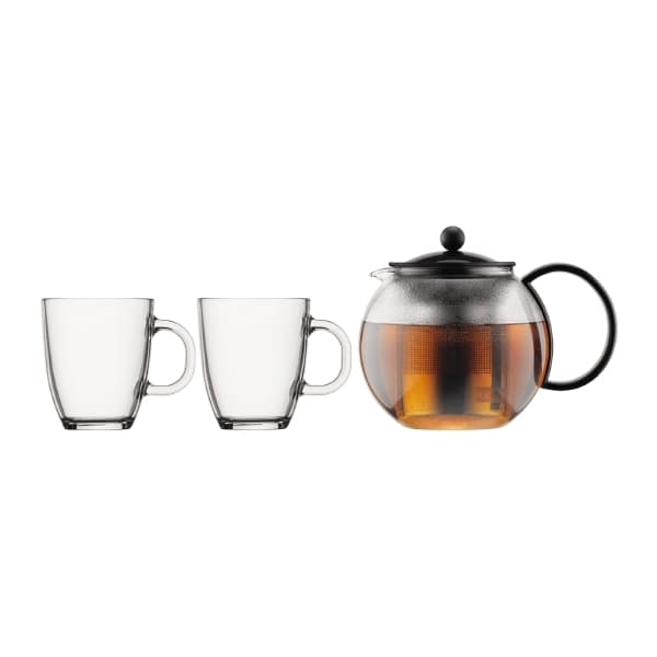 Bodum Tepress med filter i rostfritt stål ASSAM SET 1.0 L