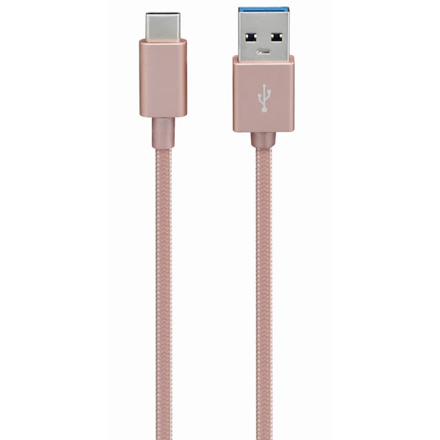 Sandstrøm braided USB 3.1 type-C kabel (rosa guld)