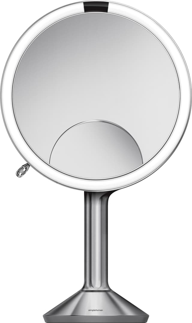 Simplehuman trio smart sensor-sminkspegel (borstat stål)