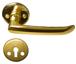 Dørhåndtak i messing - L-håndtak
