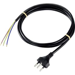Basetech XR-1638089 Ström Anslutningskabel Svart 2.00 m