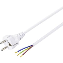 Basetech BT-2300326 Ström Anslutningskabel Vit 1.50 m