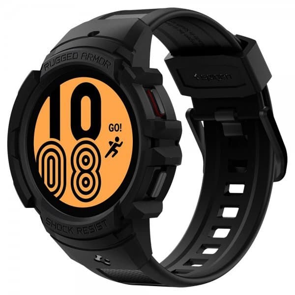 Spigen Samsung Galaxy Watch 4/5 40mm Skal med Armband Rugged Armor Pro Charcoal Gray
