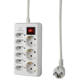 Renkforce 915D-CMW Förgreningsdosa med brytare 9x Vit