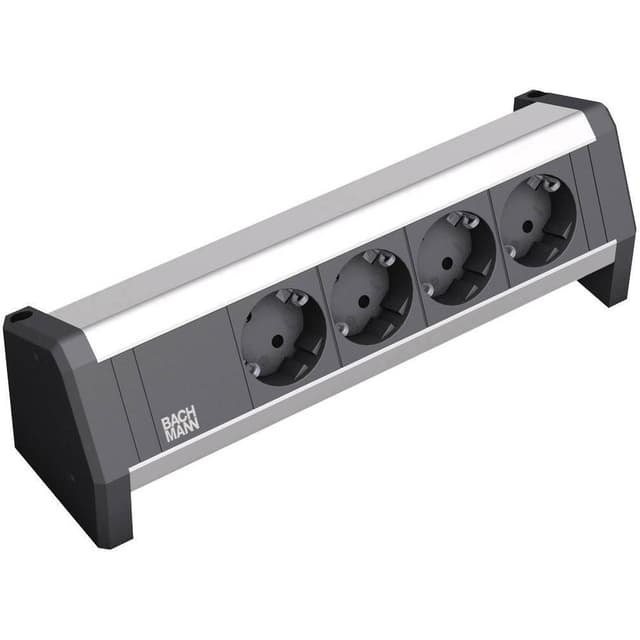 Bachmann 339.1000 Grenuttag 4x Svart, Aluminium