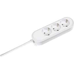Bachmann 387272 Grenuttag 3x Vit Skyddskontakt