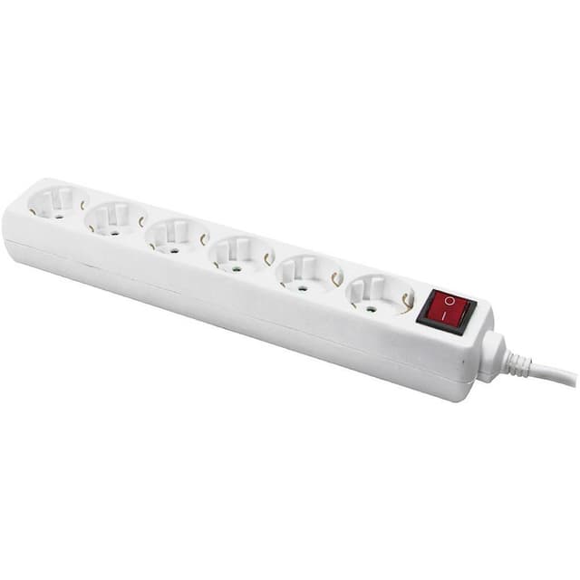 LogiLink LPS202 Förgreningsdosa med brytare Vit