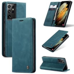CaseMe Smart FlipCase Samsung Galaxy S22 Ultra  - Blå