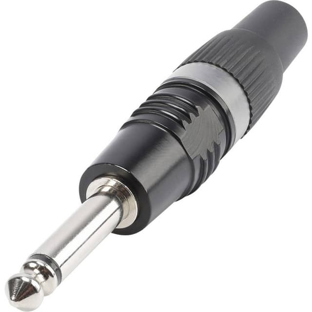 Hicon HI-J63MP-B Hörlursuttag 6.35 mm Kontakt hane rak