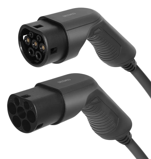 DELTACO e-Charge, cable type 2 - type 2, 3 phase, 16A, 7M