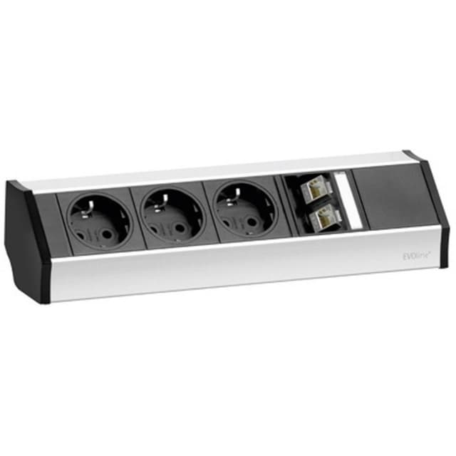 EVOline 93600023 Grenuttag 3x Svart, Silver