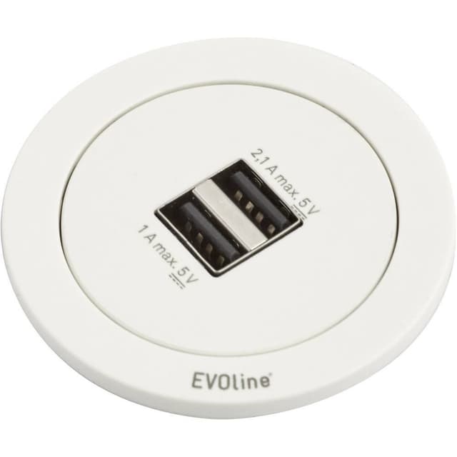 EVOline 159280001300 Bordskontaktdosa 2x Vit