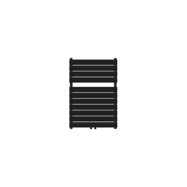 Badrumsradiator central anslutning 600x800 mm svart matt LuxeBath