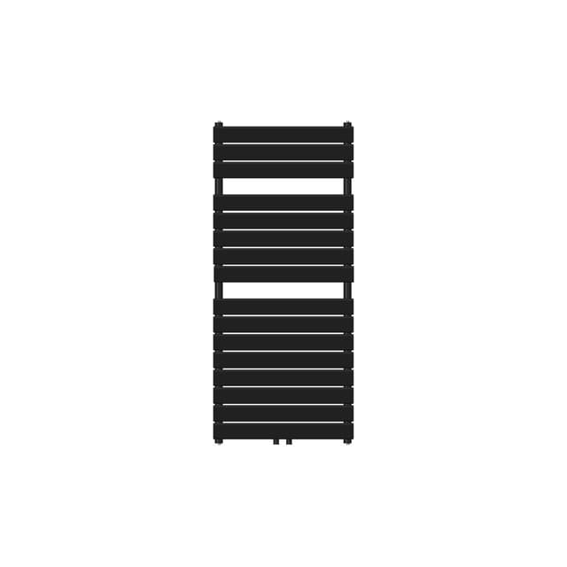 Badrumsradiator central anslutning 600x1200 mm svart matt LuxeBath