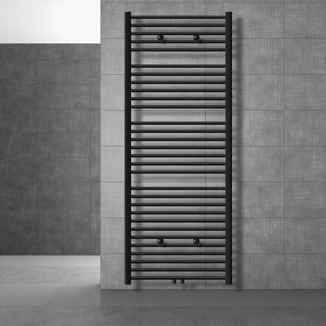 Badrumsradiator Sahara 750x1800 mm svart matt LuxeBath
