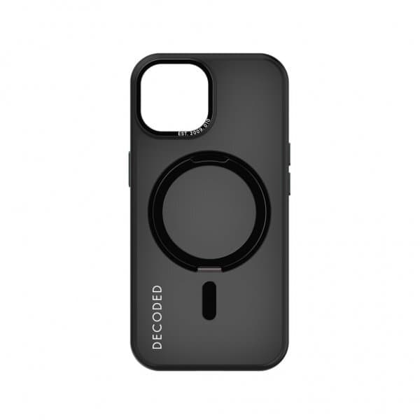 Decoded iPhone 15 Skal Recycled Plastic Transparant Loop Stand Back Cover Svart