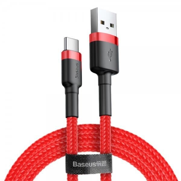 Baseus Kabel Cafule Cable USB-A/USB-C 3m Röd