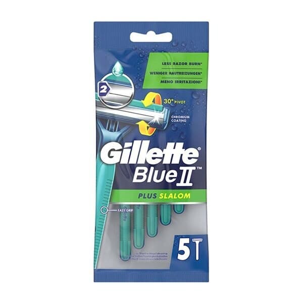 Gillette Blue 2 Plus Slalom EngÃ¥ngshylvar 5-pack