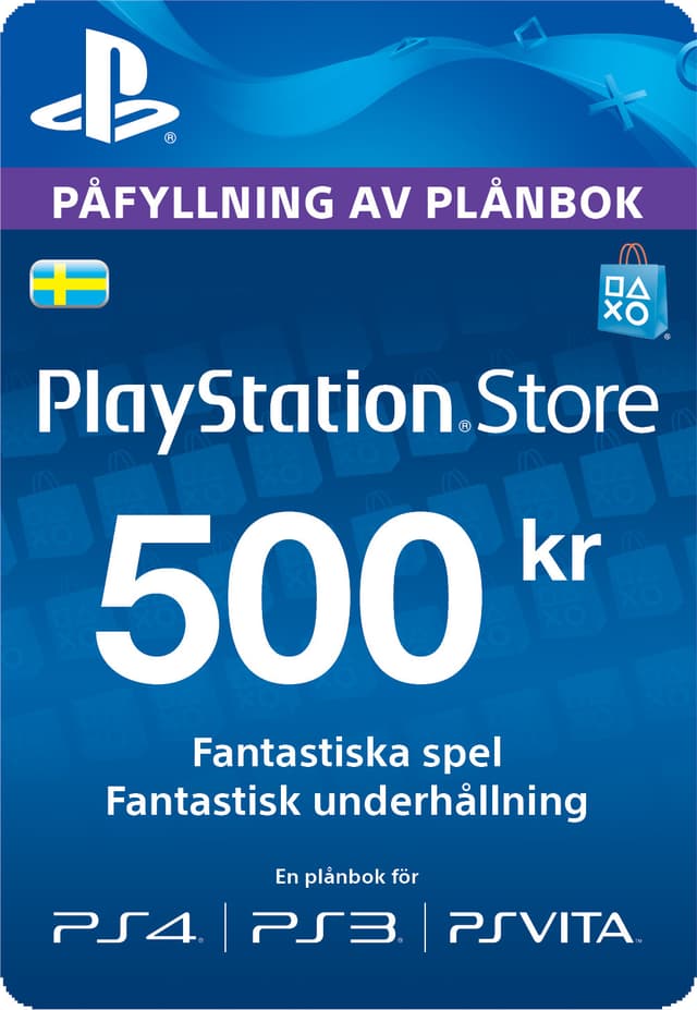 PlayStation Store PSN presentkort 500 SEK